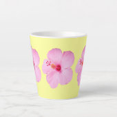 Tasse Latte Hibiscus rose Fleur tropicale (Devant)