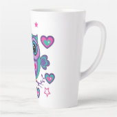 Tasse Latte Hibou avec coeurs (Droite)