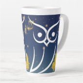 Tasse Latte Hibou et papillons (Angle droit)