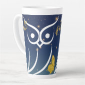 Tasse Latte Hibou et papillons (Angle gauche)