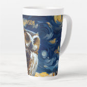 Tasse Latte Hibou Nuit Étoilée (Angle droit)