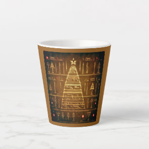 Tasse Latte Hiéroglyphes égyptiens de Noël 3