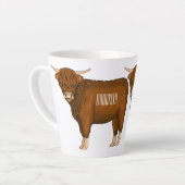 Tasse Latte Highland cow (Angle gauche)