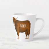 Tasse Latte Highland cow (Droite)