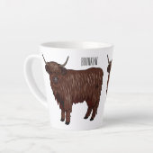 Tasse Latte Highland cow (Angle gauche)