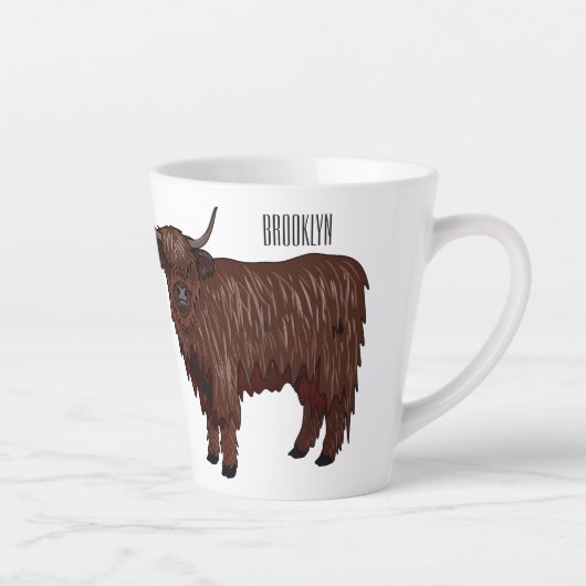 Tasse Latte Highland cow (Droite)