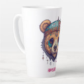 Tasse Latte Hippie Bear I (Angle gauche)