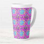 Tasse Latte Hippie Retro chill art de base (Angle droit)