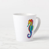 Tasse Latte Hippocampe polygonal arc-en-ciel (Angle droit)
