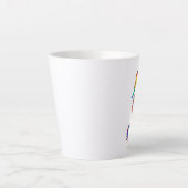 Tasse Latte Hippocampe polygonal arc-en-ciel (Devant)