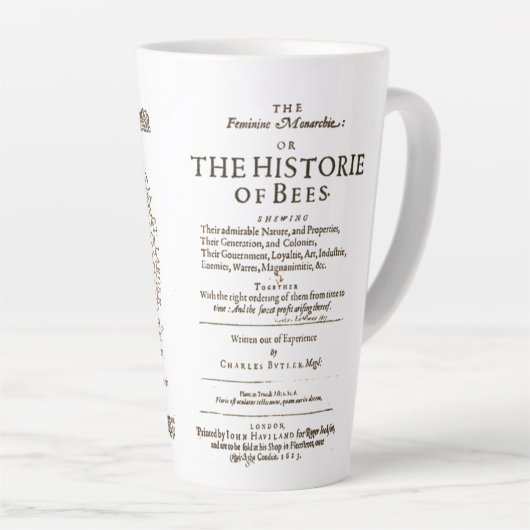 Tasse Latte Histoire des abeilles (Angle droit)