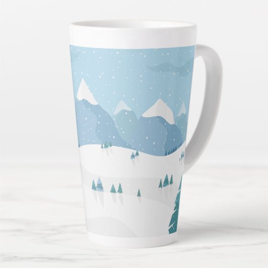 Tasse Latte Hiver (Angle droit)