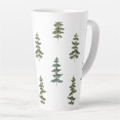 Tasse Latte Hiver branché | Motif d'arbre de Noël (Angle droit)