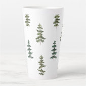 Tasse Latte Hiver branché | Motif d'arbre de Noël (Devant)