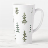 Tasse Latte Hiver branché | Motif d'arbre de Noël (Droite)
