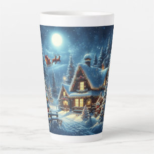Tasse Latte Hiver/Père Noël/Noël/Neige