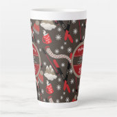 Tasse Latte Hiver Ski de vacances Flocon de neige Hot Cocoa La (Devant)