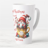 Tasse Latte Ho Ho Cocoa Père Noël (Angle droit)