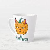 Tasse Latte Hocus pawcus Halloween citrouille ginger cat magie (Angle gauche)