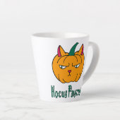 Tasse Latte Hocus pawcus Halloween citrouille ginger cat magie (Angle droit)