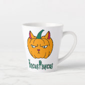 Tasse Latte Hocus pawcus Halloween citrouille ginger cat magie (Droite)