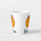 Tasse Latte Hocus pawcus Halloween citrouille ginger cat magie (Devant)