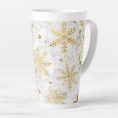 Tasse Latte Holiday latte cup in gold and white (Angle droit)