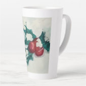 Tasse Latte Holly dans la neige (Angle droit)