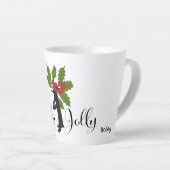 Tasse Latte Holly Jolly Cute Funny Christmas Penguin (Angle droit)