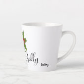 Tasse Latte Holly Jolly Cute Funny Christmas Penguin (Droite)