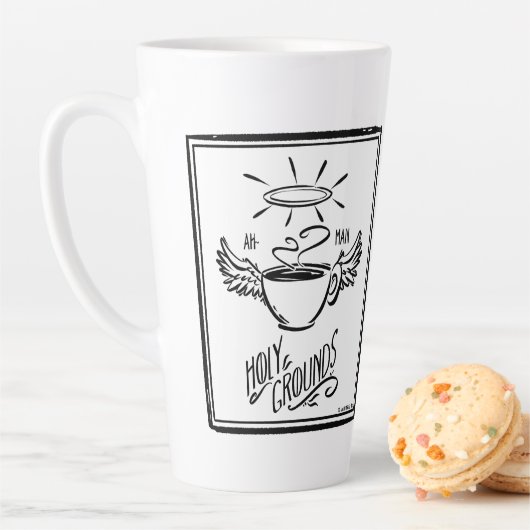 TASSE LATTE HOLY GROUNDS COFFEE (En situation)