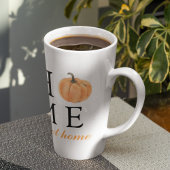 Tasse Latte Home Sweet Home | Citrouille orange | Saison autom
