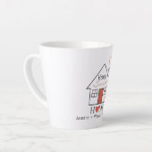 Tasse Latte Home Sweet Home Personnalisé (Angle gauche)