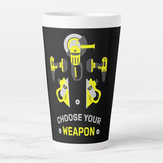Tasse Latte Homme de construction DIY (Devant)