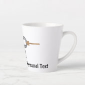 Tasse Latte "Hooked On Life" hook illustration, personalize (Droite)