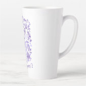 Tasse Latte Hope Grosses - Lavender Linocut Bird Inspirational (Droite)