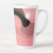 Tasse Latte Horizon coucher de soleil : rose, noir et blanc Ab (Droite)