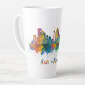 Tasse Latte horizonte de san antonio acuarela (Angle gauche)