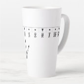Tasse Latte Horloge numérique éthiopienne (Angle droit)