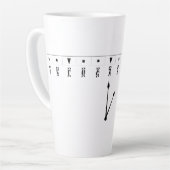 Tasse Latte Horloge numérique éthiopienne (Angle gauche)