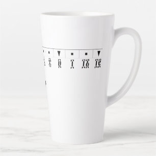 Tasse Latte Horloge numérique éthiopienne