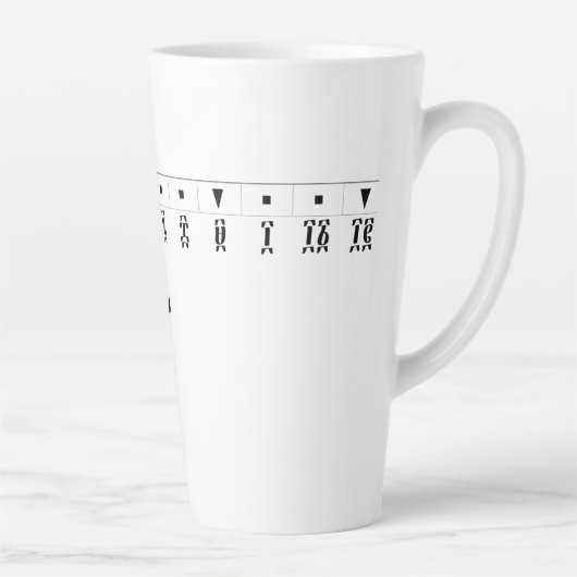 Tasse Latte Horloge numérique éthiopienne (Droite)