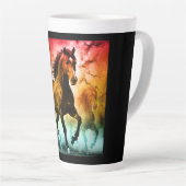 Tasse Latte Horse running  (Angle droit)