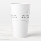 Tasse Latte Hotel Branding sur un (Devant)