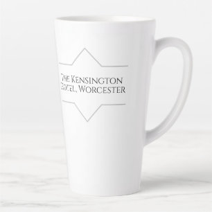 Tasse Latte Hotel Branding sur un
