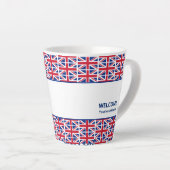 Tasse Latte Hôtel Custom Union Jack (Angle droit)