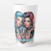 Tasse Latte Hotflash Chronicles - Sip, Laugh, Repeat Latte Cup (Devant)