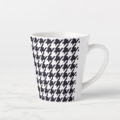 Tasse Latte Houndstooth noir et blanc classique (Droite)