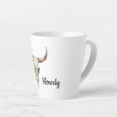 Tasse Latte Howdy Cowboy Bullhorns (Angle droit)