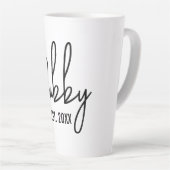 Tasse Latte Hubby & Wifey coutume de latte année établie (Angle droit)
